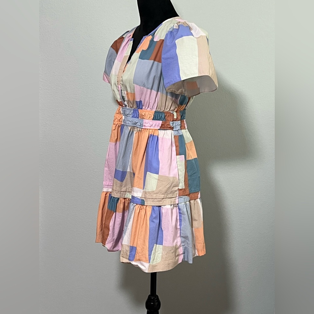 Anthropologie Somerset Colorful Patchwork Mini Dress - Picture 3 of 6